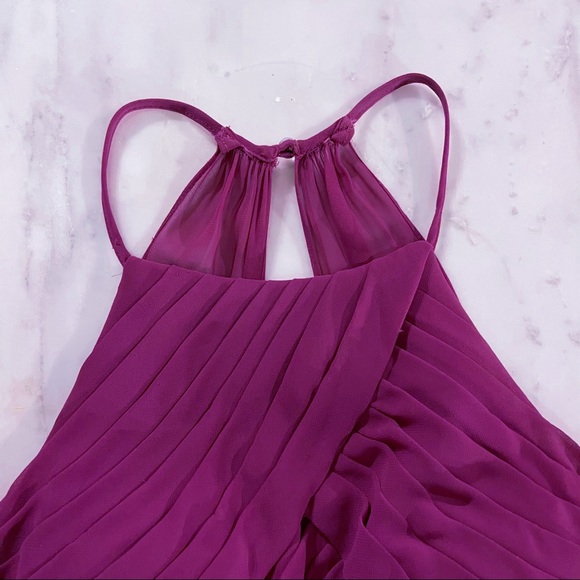 Azazie Halter Cocktail Bridesmaid Dress - Picture 13 of 14